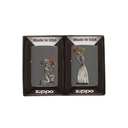 Zippo Day Of Dead Skulls Set on white background