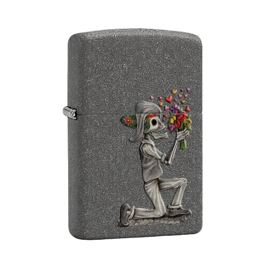 Zippo Day Of Dead Skulls Set On white background