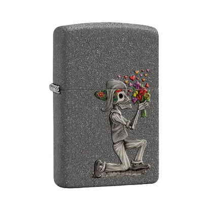 Zippo Day Of Dead Skulls Set On white background