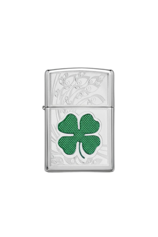 Zippo High Polish Clover - The Wee Smoke Shop