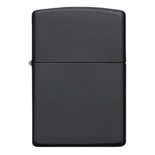 Zippo black matte lighter, plain black Zippo windproof lighter, refillable metal lighter minimalist design - The Wee Smoke Shop
