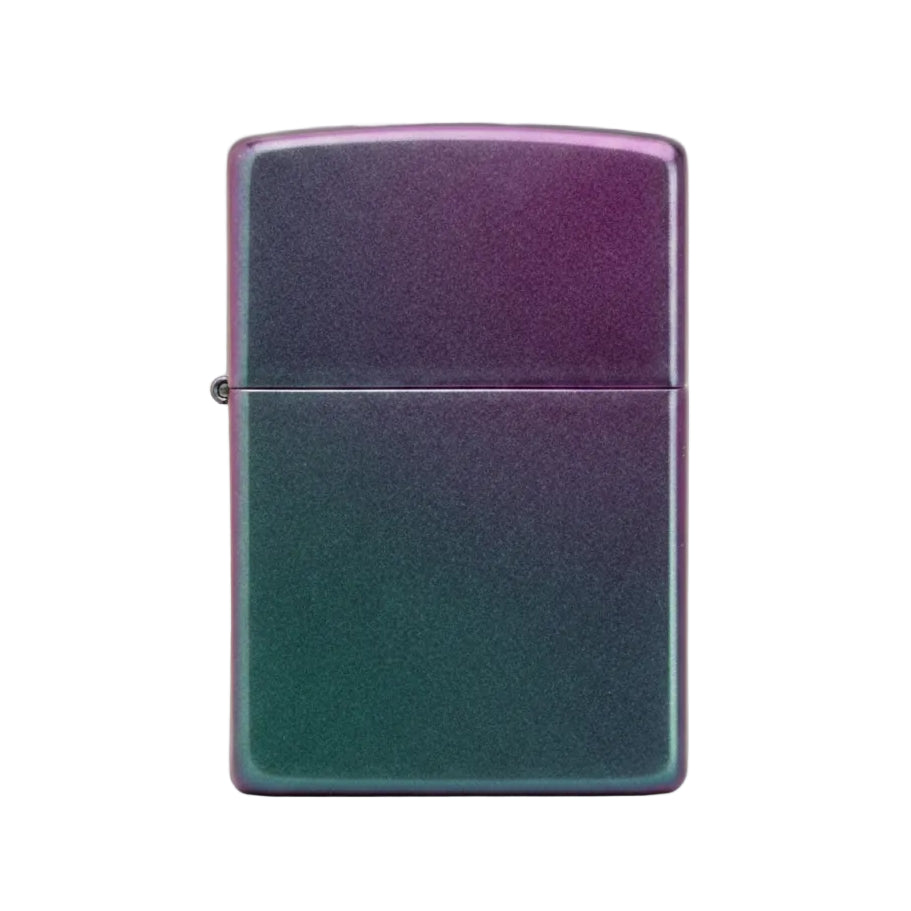 Zippo lighter with purple and green colour-shift finish. - The Wee Smoke Shop