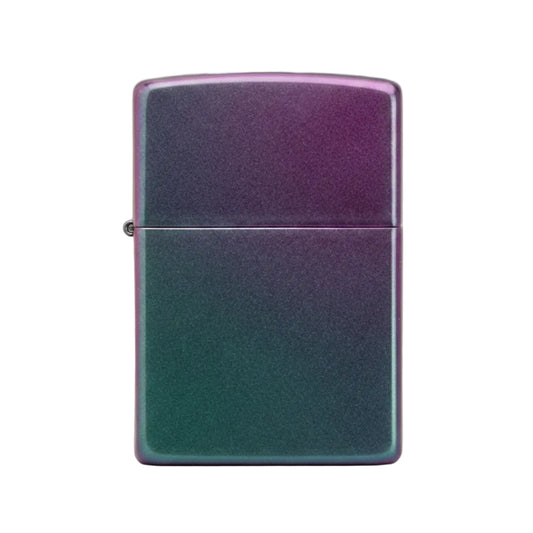Zippo lighter with purple and green colour-shift finish. - The Wee Smoke Shop