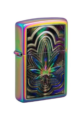 Zippo Metallic Leaf Lighter On White Background