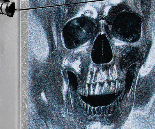 Zippo Metallic Skull Design Lighter on white background