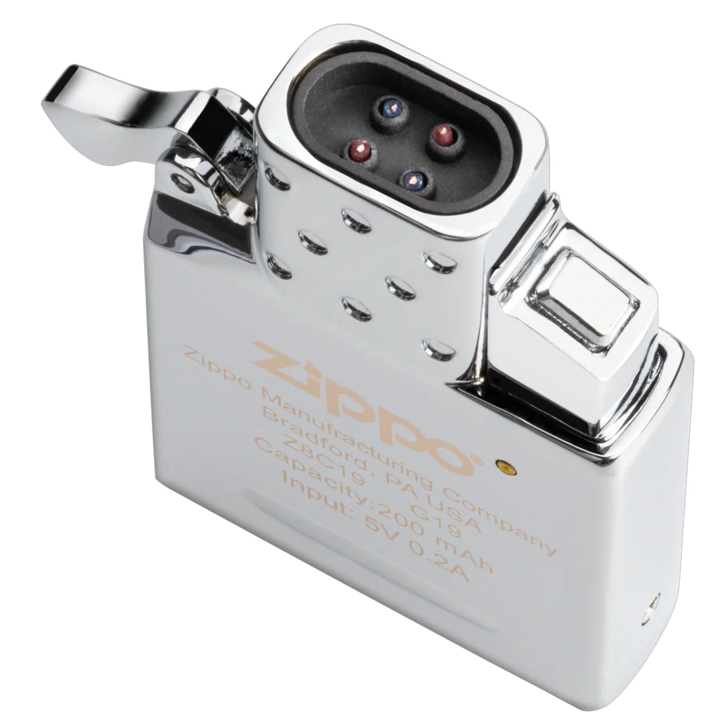 zippo arc lighter insert chrome rechargeable electric lighter with dual plasma arcs - The Wee Smoke Shop