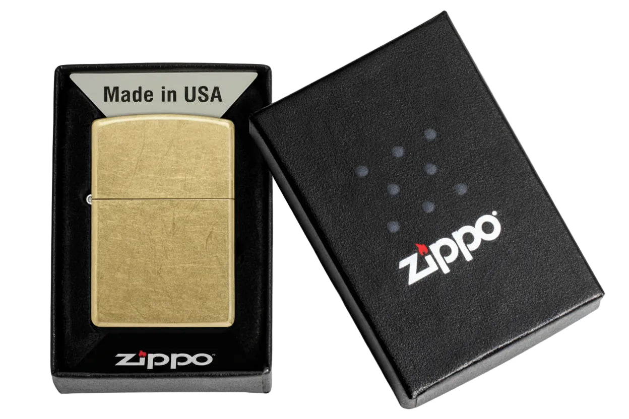 Zippo Regular Street Brass - Zippo Lighter - The Wee Smoke Shop