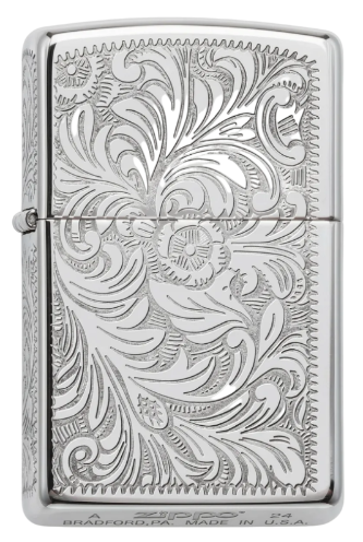Zippo Regular Venetian Lighter On white Background