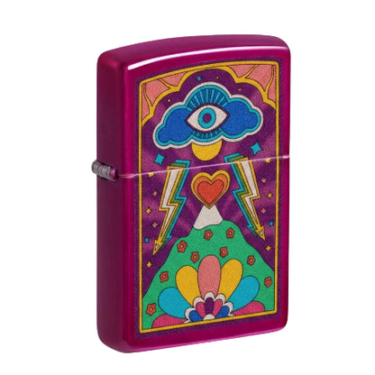 Zippo Seeing Eye Design Lighter on White Background