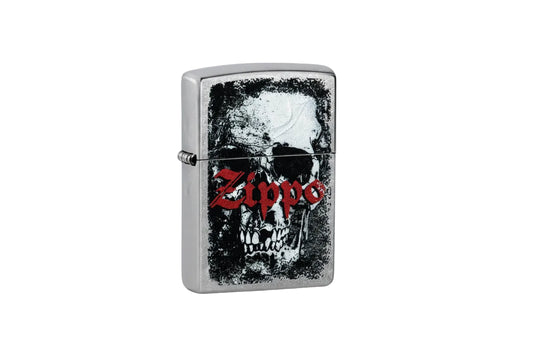 Zippo Skull Chrome Design - Zippo Lighter - The Wee Smoke Shop
