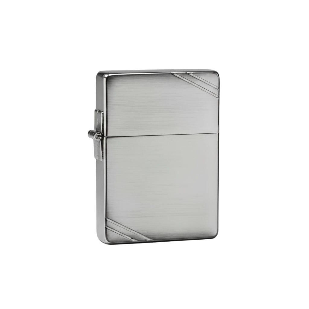 Zippo Vintage Chrome Brushed with Slashes - The Wee Smoke Shop