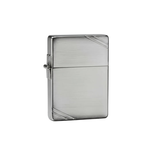 Zippo Vintage Chrome Brushed with Slashes - The Wee Smoke Shop