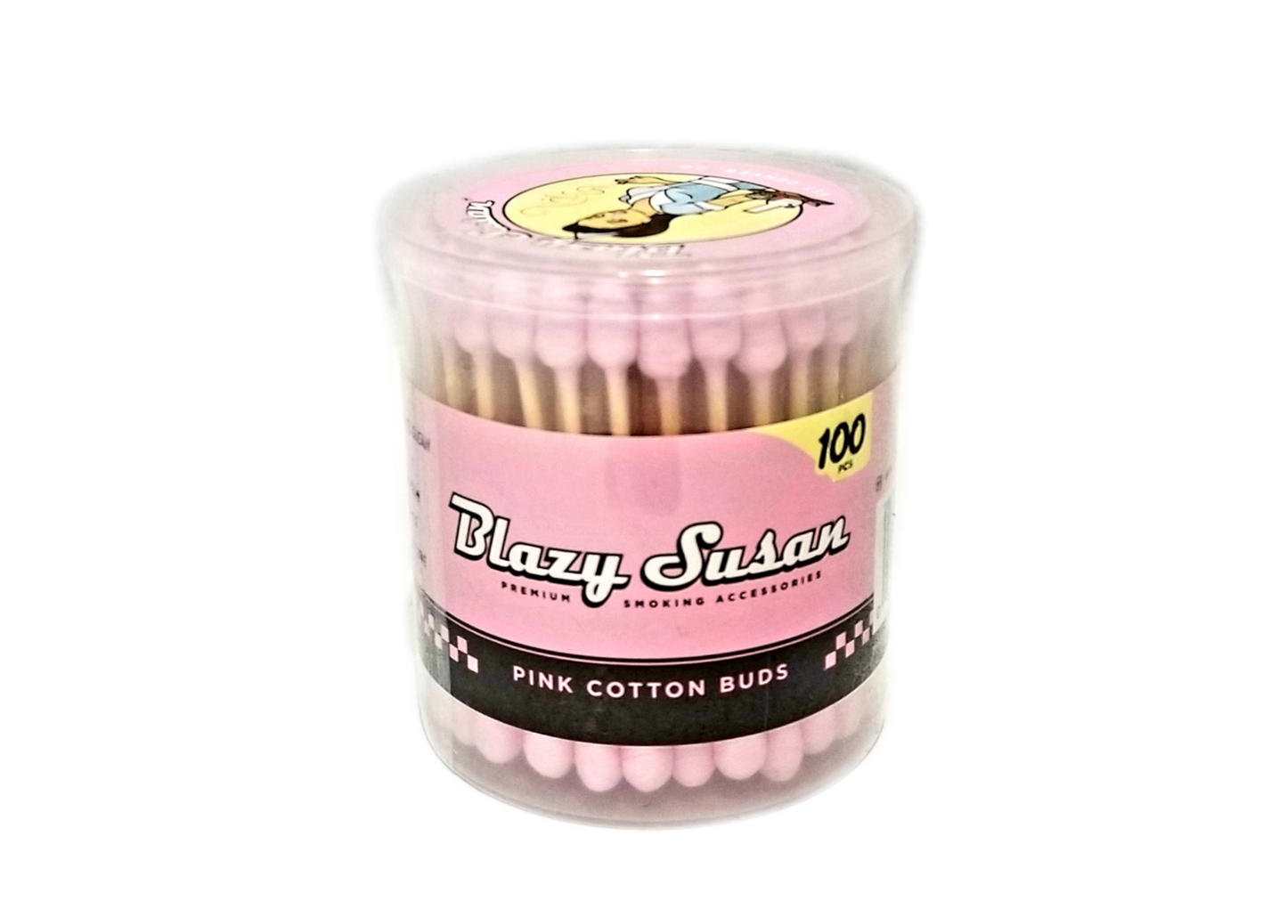 Blazy Susan Q-Tips Pink (100)-bong wash-The Wee Smoke Shop