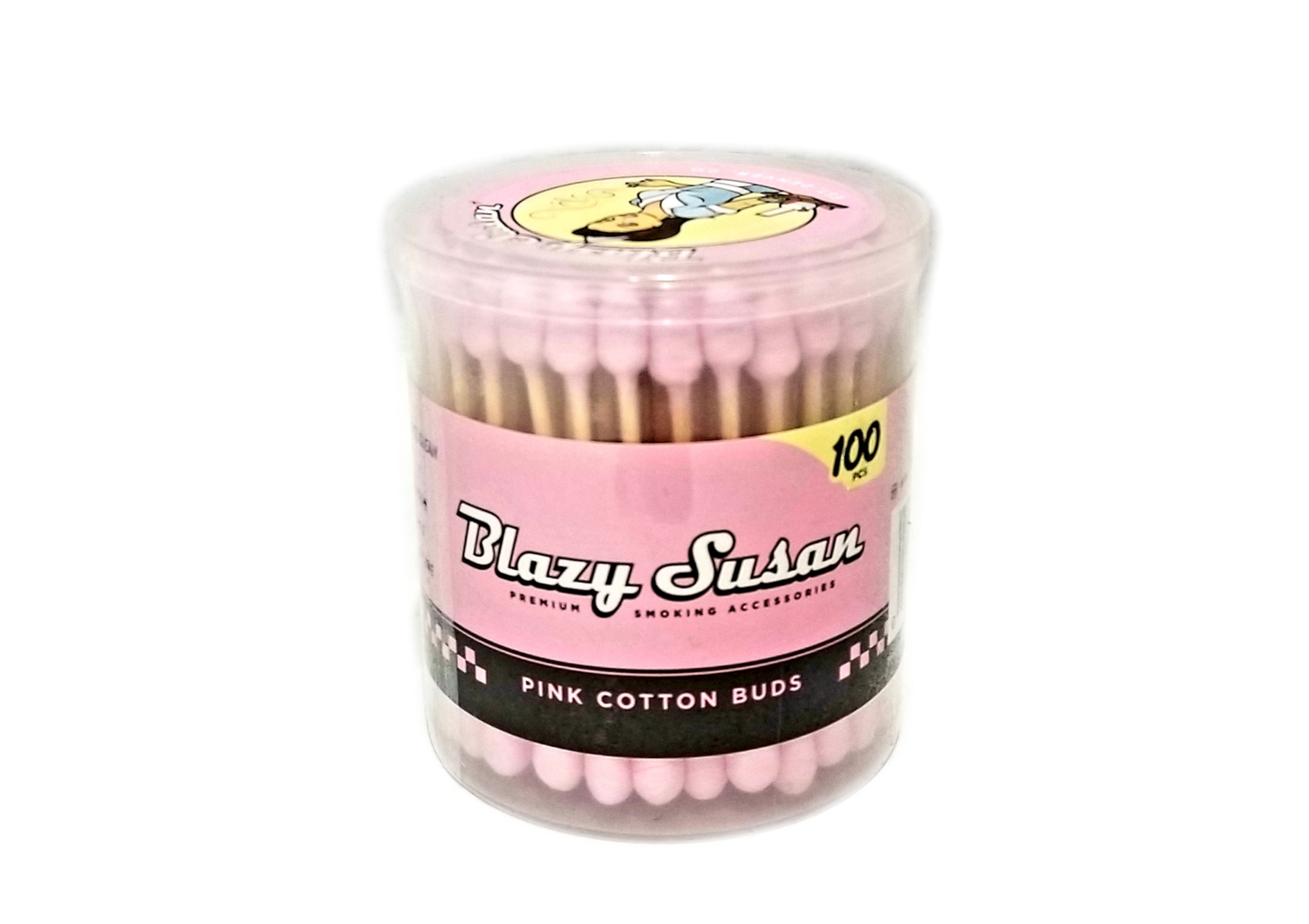 Blazy Susan Q-Tips Pink (100)-bong wash-The Wee Smoke Shop