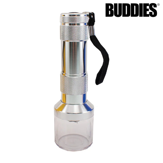 Buddies Aluminum Silver -Grinder-The Wee Smoke Shop