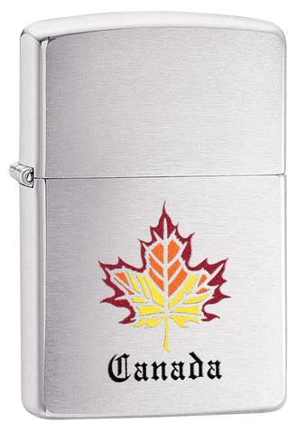 Zippo Canada Leaf Silver - The Wee Smoke Shop