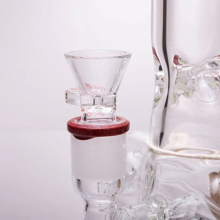 Cheech Glass 7mm Inline Bong (CH-150) - Pink - The Wee Smoke Shop 