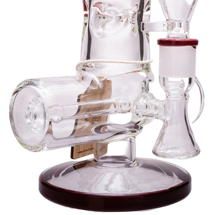 Cheech Glass 7mm Inline Bong (CH-150) - Pink - The Wee Smoke Shop 