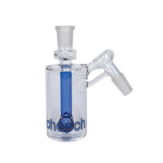 Cheech 14mm Barrel Perc Ash Catcher (45°) - Blue - The Wee Smoke Shop-