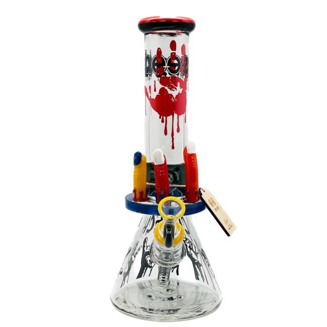 Cheech 13" Beaker With 3 Fingers (CHE-143) - The Wee Smoke Shop