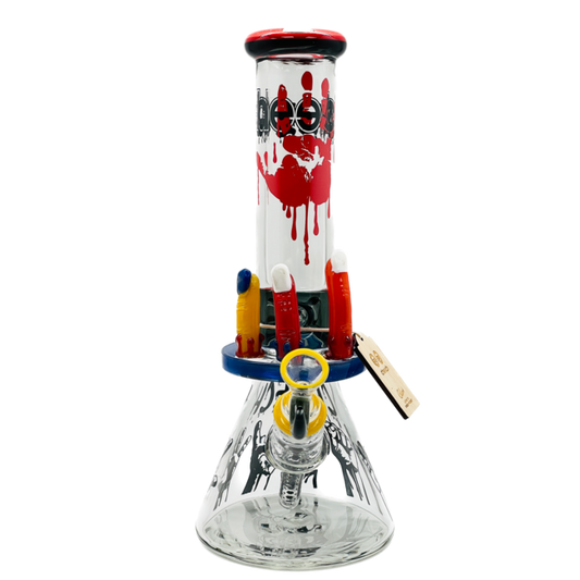 Cheech 13" Beaker With 3 Fingers (CHE-143) - The Wee Smoke Shop