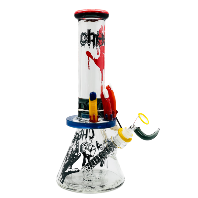 Cheech 13" Beaker With 3 Fingers (CHE-143) - The Wee Smoke Shop