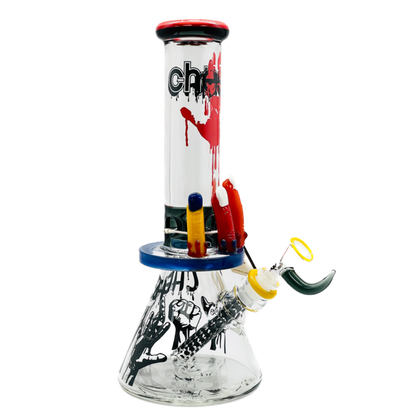 Cheech 13" Beaker With 3 Fingers (CHE-143) - The Wee Smoke Shop