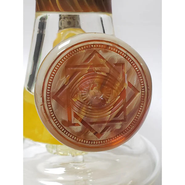 Cheech 9" Pattern Rig (CHE-207,CHE-208) - Yellow - The Wee Smoke Shop