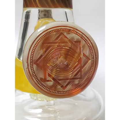 Cheech 9" Pattern Rig (CHE-207,CHE-208) - Yellow - The Wee Smoke Shop