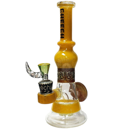 Cheech 9" Pattern Rig (CHE-207,CHE-208) - Yellow - The Wee Smoke Shop