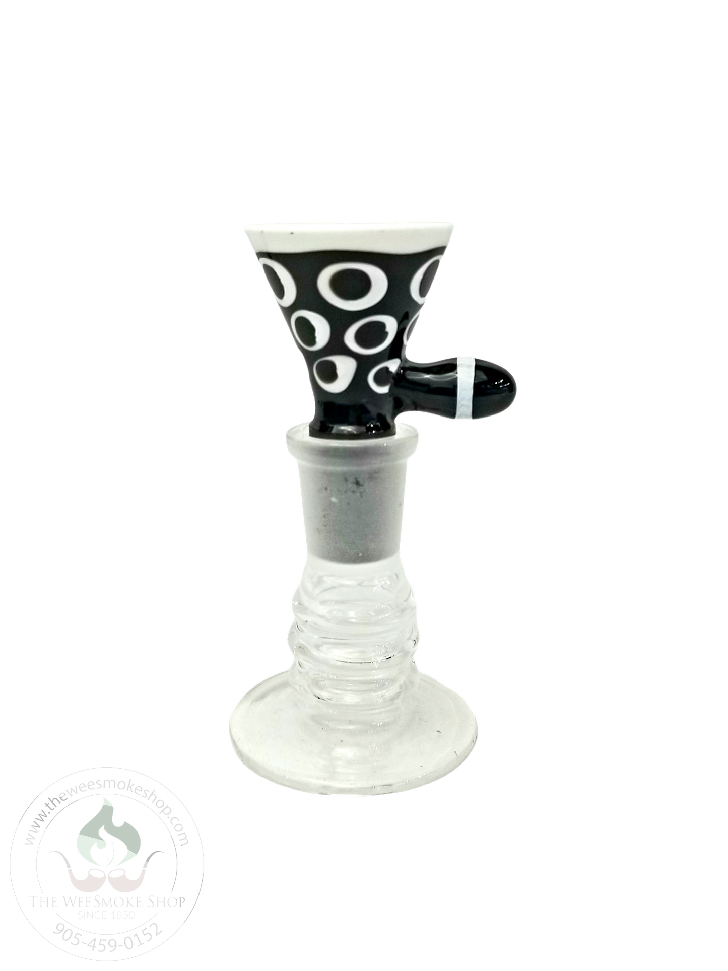 Cheech Polka Dot (14mm) Bowls-Black x White-The Wee Smoke Shop