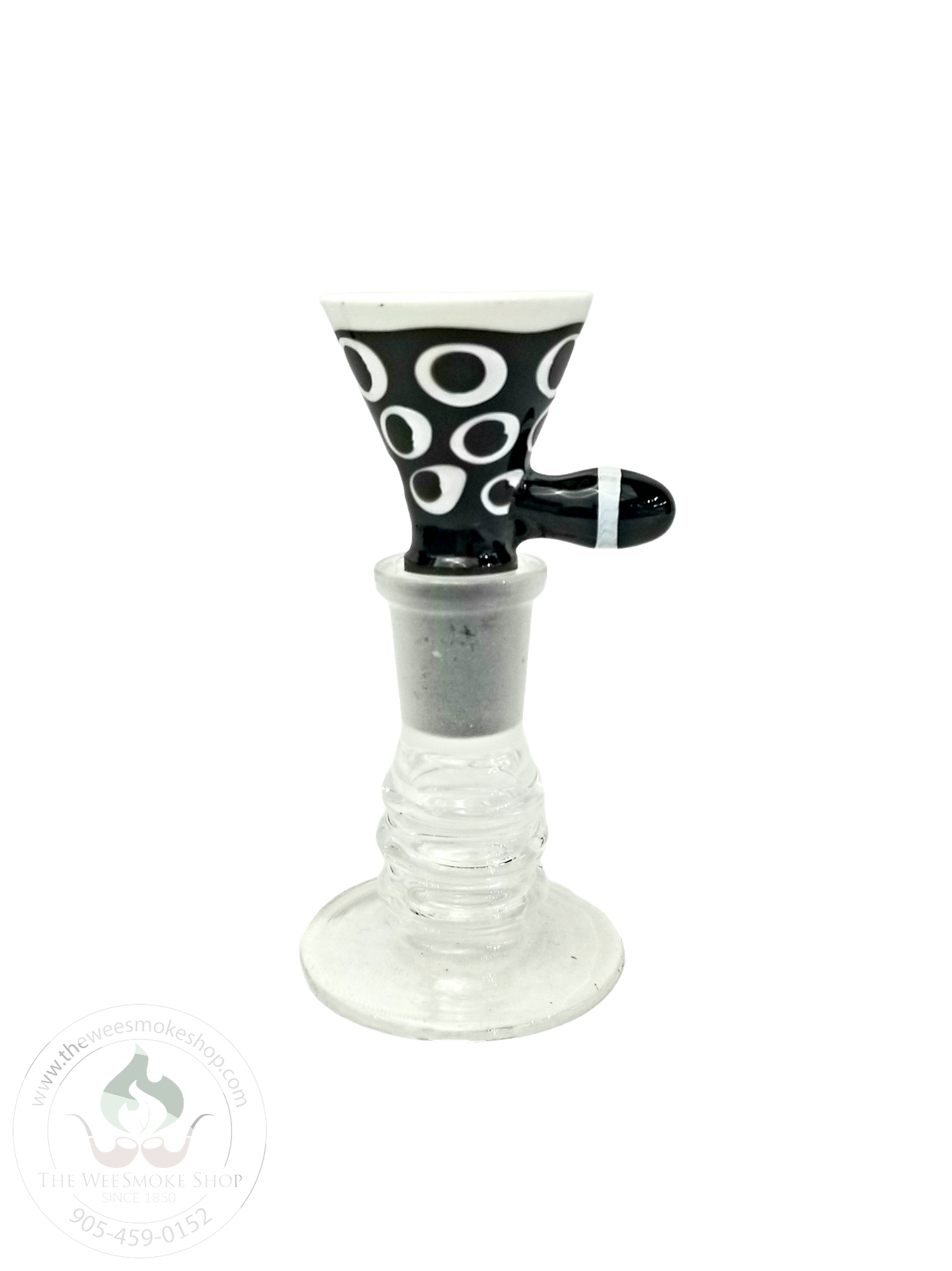Cheech Polka Dot (14mm) Bowls-Black x White-The Wee Smoke Shop