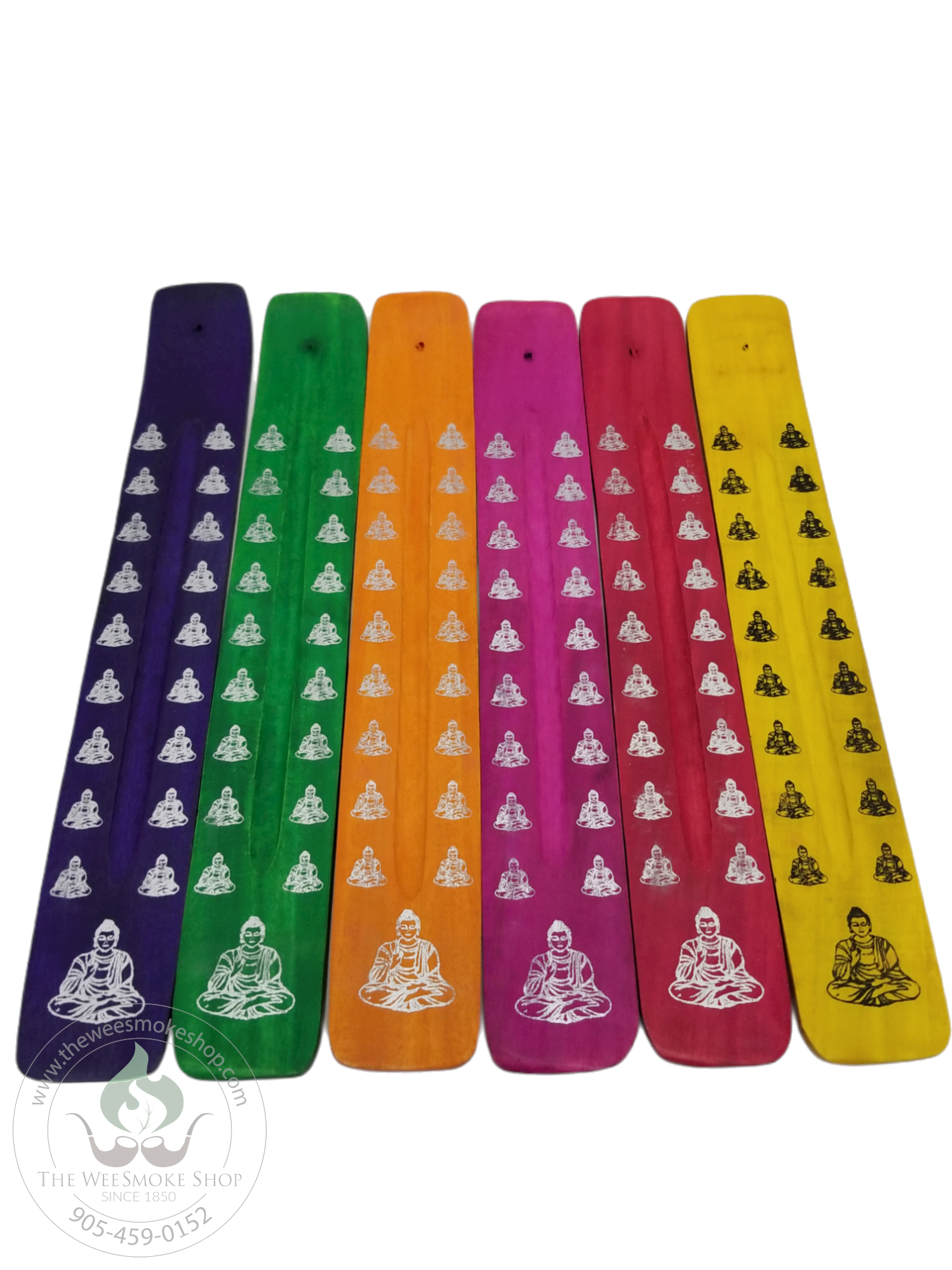 Colourful Wooden Buddha Incense Holder-incense-The Wee Smoke Shop
