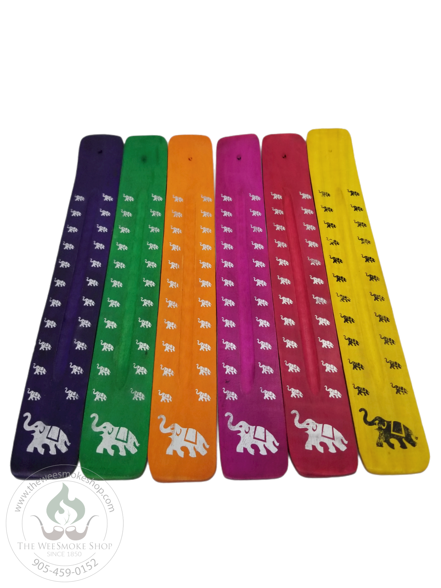 Colourful Wooden Elephant Incense Holder-incense-The Wee Smoke Shop