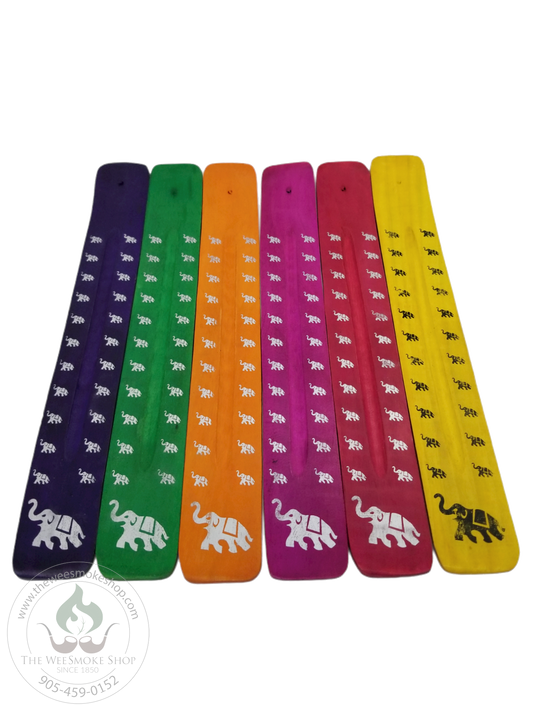 Colourful Wooden Elephant Incense Holder-incense-The Wee Smoke Shop