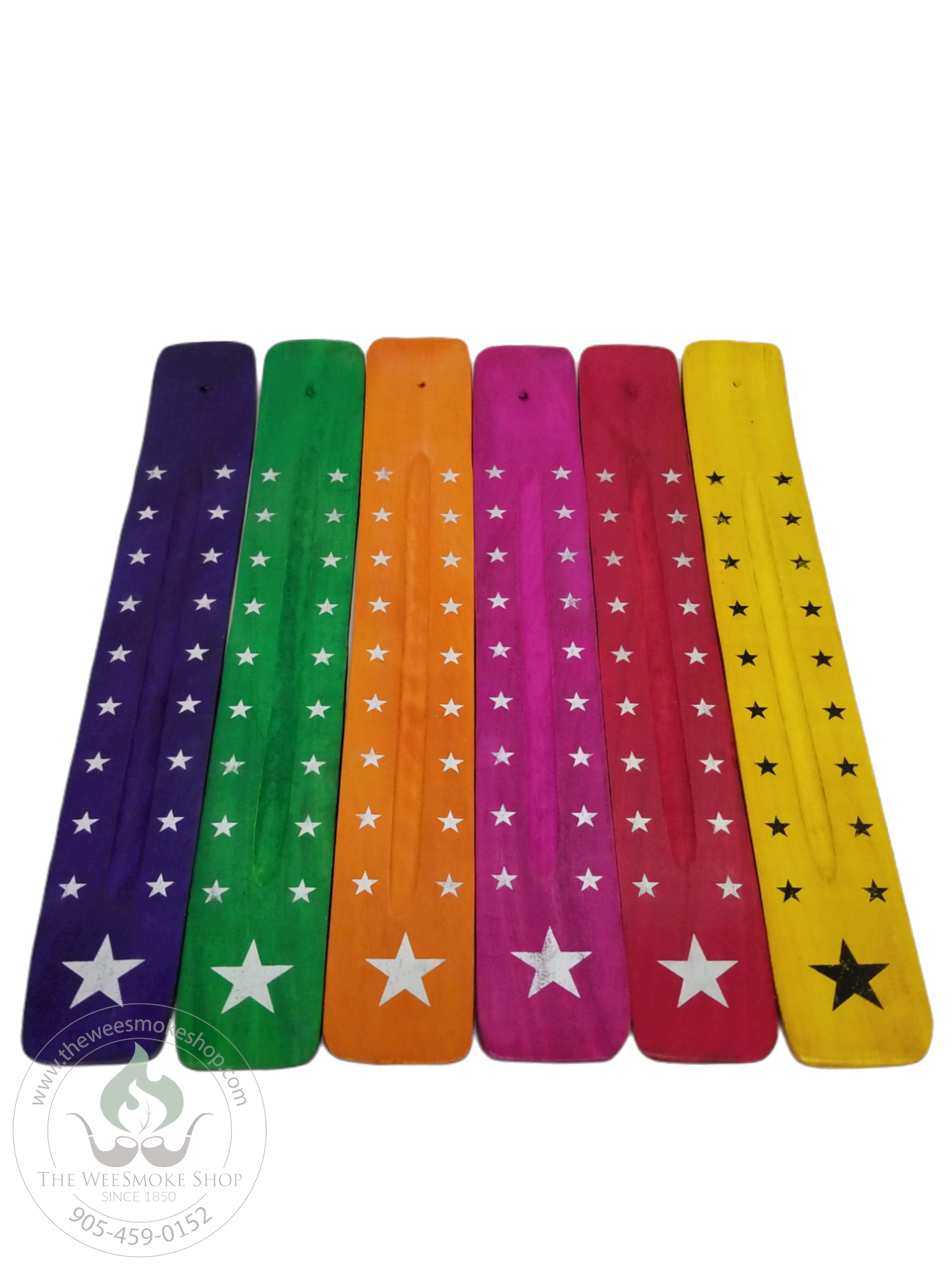 Colourful Wooden Star Incense Holder-incense-The Wee Smoke Shop