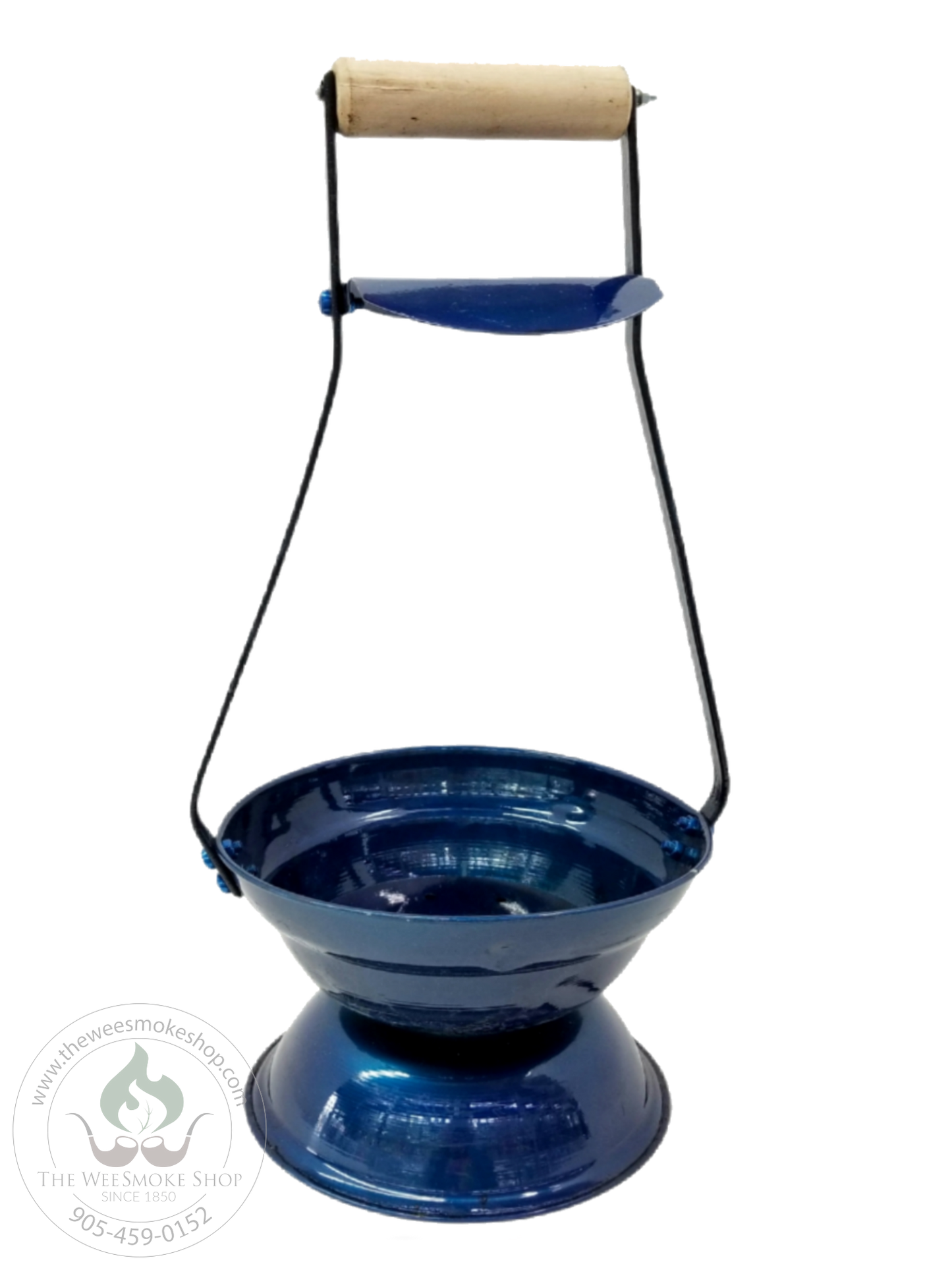 Blue Egyptian Charcoal Holder-Hookah accessories-The Wee Smoke Shop