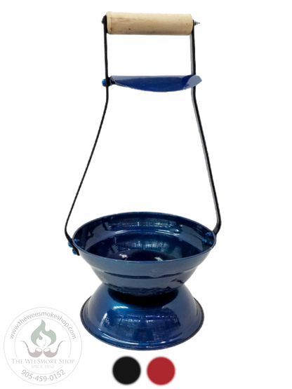 Blue Egyptian Charcoal Holder-Hookah accessories-The Wee Smoke Shop