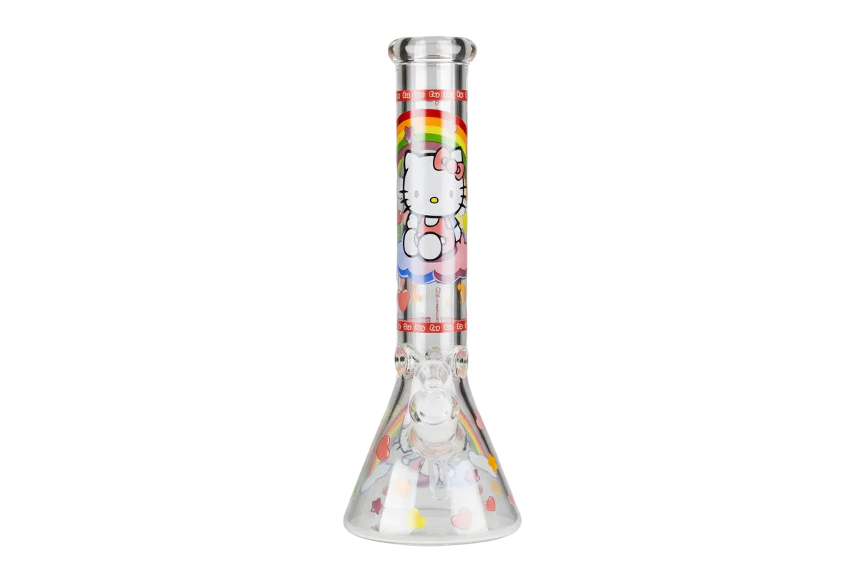 Hello Kitty 14" Glass Bong - Rainbow - The Wee Smoke Shop