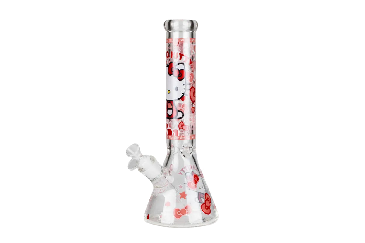 Hello Kitty 14" Glass Bong - Pink - The Wee Smoke Shop