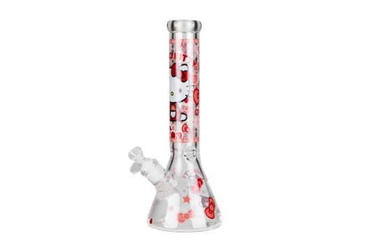 Hello Kitty 14" Glass Bong - Pink - The Wee Smoke Shop