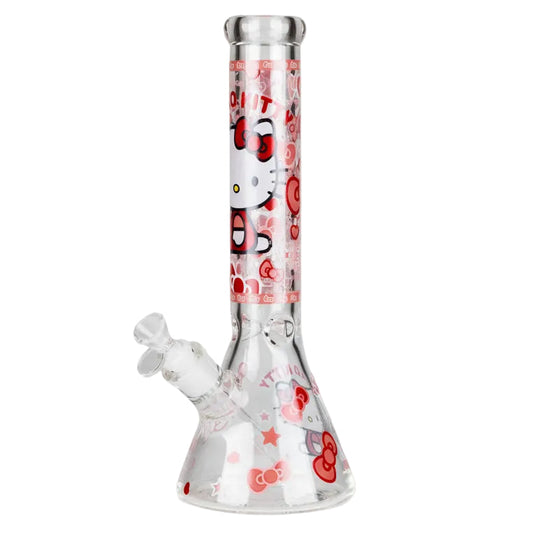 Hello Kitty 14" Glass Bong - Pink - The Wee Smoke Shop