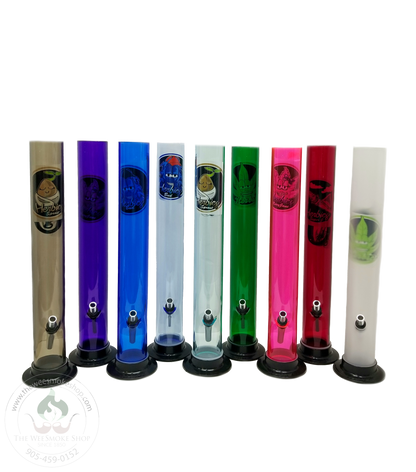 Herbies 15" Acrylic Straight Shooter Bong - All Colours - The Wee Smoke Shop