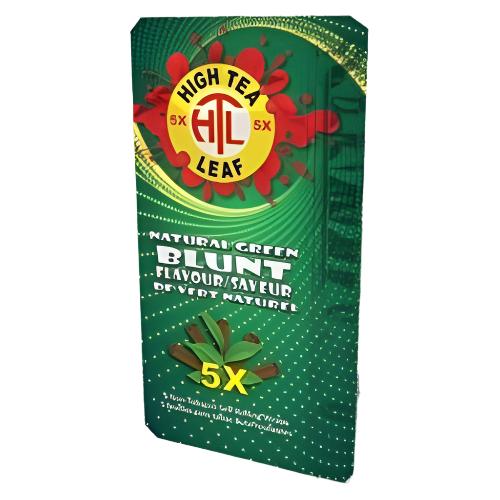 High Tea Leaf Hemp Wraps - Natural Green - The Wee Smoke Shop