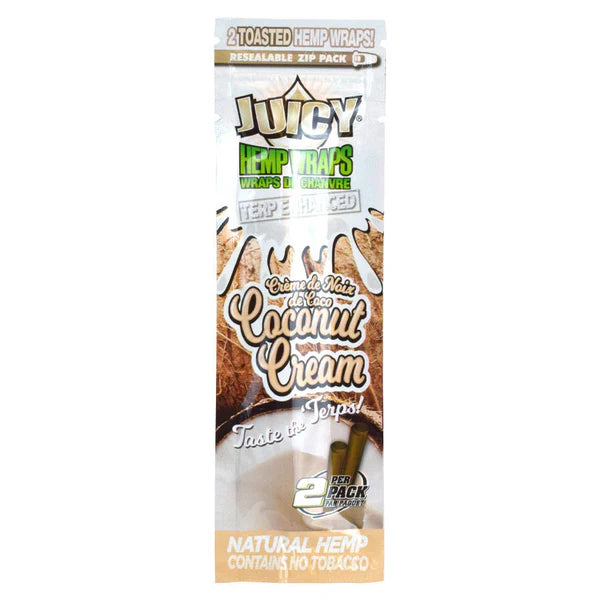 Hemp Wraps Juicy Jay Terp Enhanced - Coconut Cream - The Wee Smoke Shop