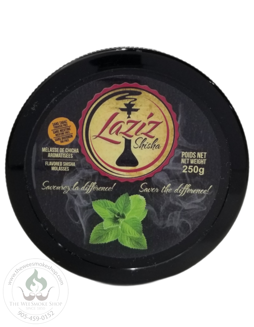 Mint Laziz Herbal Molasses (250g)-Hookah accessories-The Wee Smoke Shop