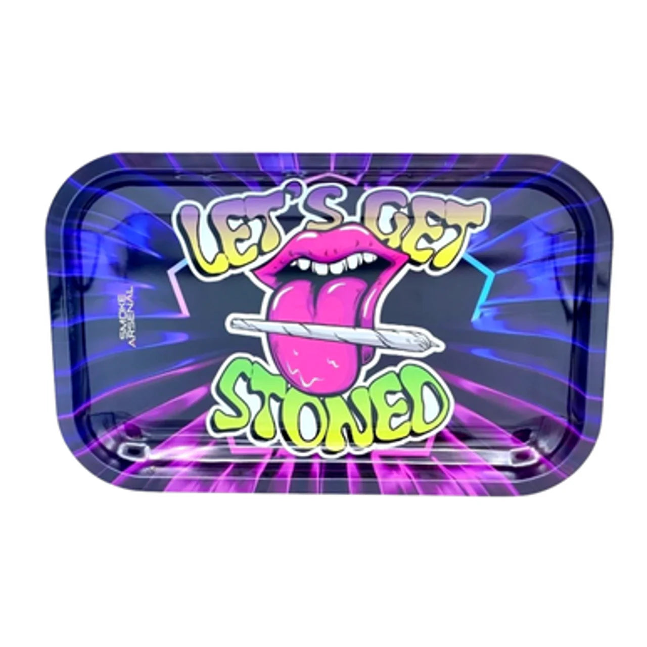 Small Lets Get Stoned Small Rolling Tray-The Wee Smoke Shop