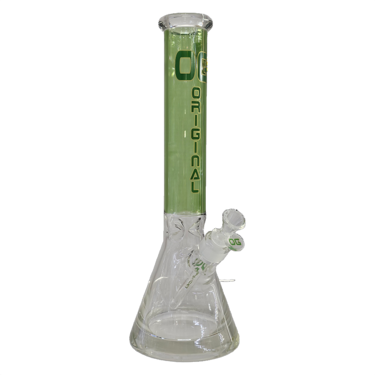 Light Green OG 16" Colored Neck Bong - Glass Bong - The Wee Smoke Shop 
