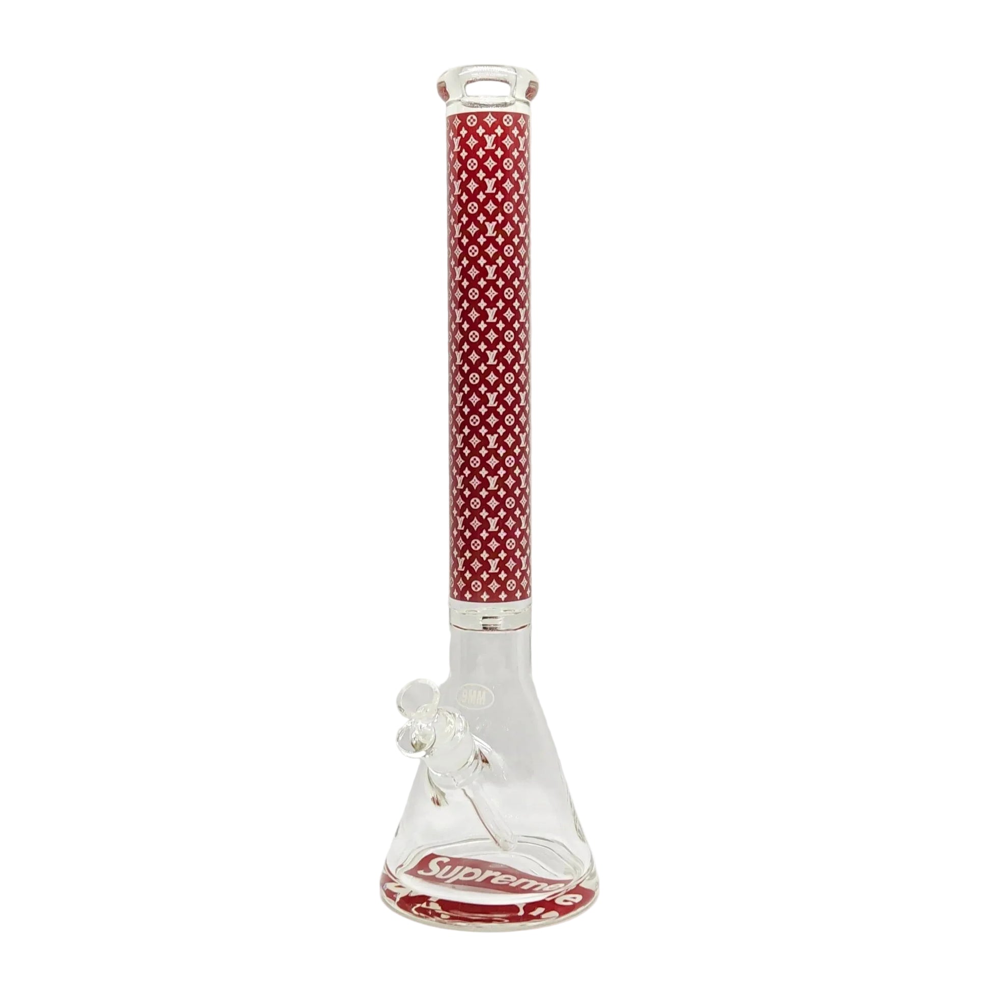Supreme X LV 20" 9mm Beaker Bong - Red/White - The Wee Smoke Shop