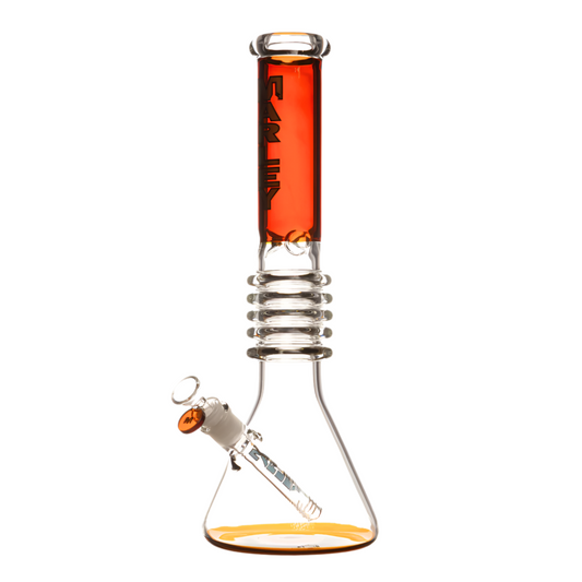 Marley Swirl Beaker Bong (5mm) - Amber - The Wee Smoke Shop